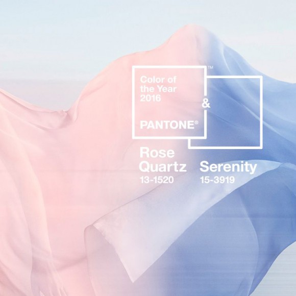 Rosa cuarzo y Azul Serenity, colores Pantone 2016